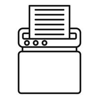 Safety shredder icon, outline style vector