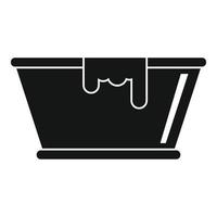 Milk basin icon, simple style vector