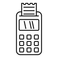 Payment terminal icon, outline style vector