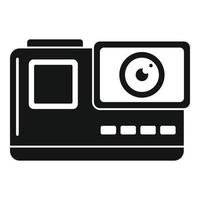 Extreme action camera icon, simple style vector