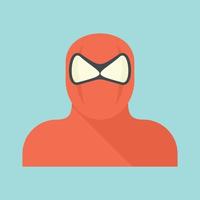 Spider superhero icon, flat style vector