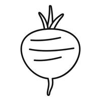 Beetroot icon, outline style vector