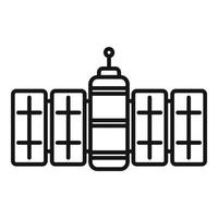 Rocket satellite icon, outline style vector