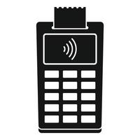 Nfc payment terminal icon, simple style vector