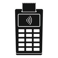 icono de terminal de pago nfc, estilo simple vector