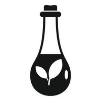 Flask liquid oil icon, simple style vector