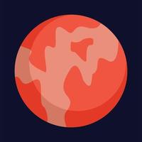 Abstract planet icon, flat style vector