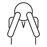 Stress broken icon, outline style vector