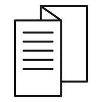 Textbook catalog icon, outline style vector