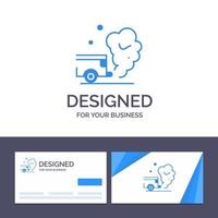 Creative Business Card and Logo template Air Car Gas Pollution Smoke Vector Illustration