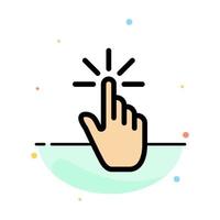 Click Finger Gesture Gestures Hand Tap Abstract Flat Color Icon Template vector