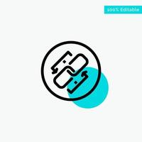 Link Chain Url Connection Link turquoise highlight circle point Vector icon