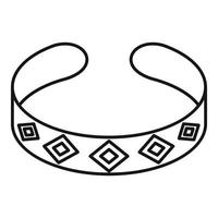 Bracelet icon, outline style vector