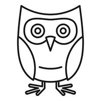 Owl character icon, outline style vector