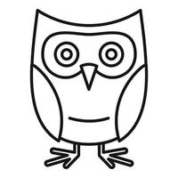 Owl character icon, outline style vector