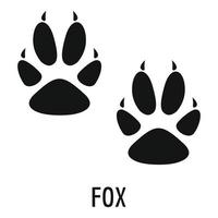 Fox step icon, simple style. vector