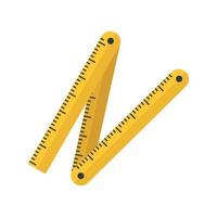 Measurement construct ruler icon, flat style vector