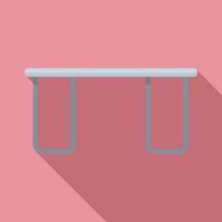 Folding camp table icon, flat style vector