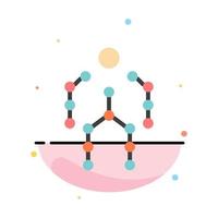 Action Bones Capture Human Motion Abstract Flat Color Icon Template vector
