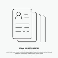 Document Find Job Search Line Icon Vector