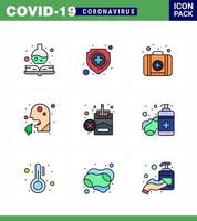 COVID19 corona virus contamination prevention Blue icon 25 pack such as smoking forbidden kit people healthcare viral coronavirus 2019nov disease Vector Design Elements