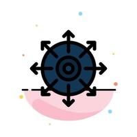 Target Point Achieve Success Abstract Flat Color Icon Template vector