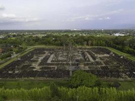 Aerial view of Candi Sewu Temple, part of Prambanan Hindu temple in Indonesia photo