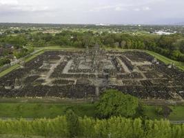 Aerial view of Candi Sewu Temple, part of Prambanan Hindu temple in Indonesia photo