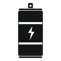 icono de contenedor de bebida energética, estilo simple vector