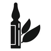 icono de ampolla de homeopatía, estilo simple vector