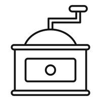 Coffee grinder icon, outline style vector