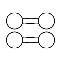Pair of dumbbells icon, outline style vector