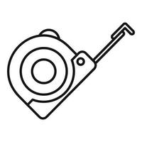 Tape measure icon, outline style vector