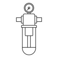 Monometer water filter icon, outline style vector