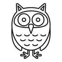 Owl bird icon, outline style vector