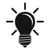 Physics bulb idea icon, simple style vector