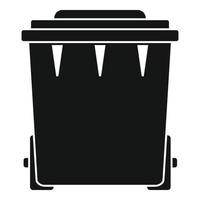 Plastic garbage icon, simple style vector