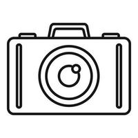 Guard camera icon, outline style vector