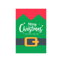 Christmas card. Santa Set Christmas Greeting Card Template. png