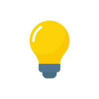 licht lamp icoon. licht lamp ideeën en creativiteit. analytisch denken voor innovatie verwerken png
