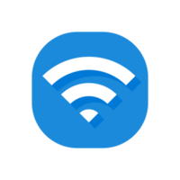 wiFi ikon. trådlös symbol vektor för internet förbindelse från router sändning. png