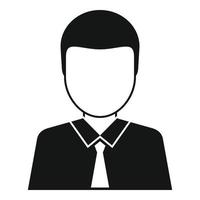 Lawyer avatar icon, simple style vector