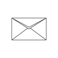 Closed envelope icon, outline style vector
