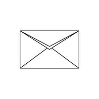 Closed envelope icon, outline style vector