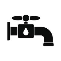 Save water tap icon, simple style vector