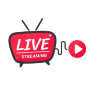 live streaming symbolenset online uitzendpictogram het concept van live streaming voor verkoop op sociale media. png