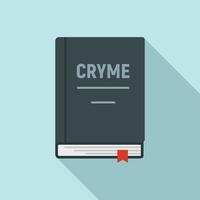 Cryme book icon, flat style vector