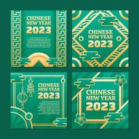 Chinese New Year Social Media Templates vector