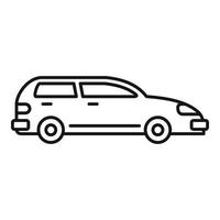 icono de coche moderno, estilo de esquema vector