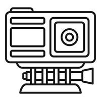 Adventure action camera icon, outline style vector